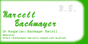 marcell bachmayer business card